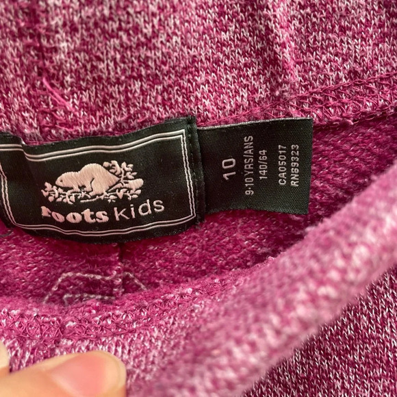 Roots Purple Pepper Classic Sweatpants,  size 10 - Picture 5 of 8